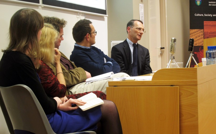 Panel 2: Student culture and experience at the Medical training, student experience and the transmission of knowledge, c.1800-2014 symposium in University College Dublin, October 2014.